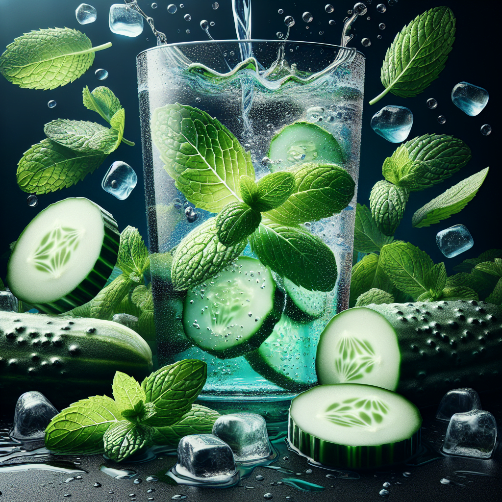 Infuzează apa cu mentă și castraveți. 1 Infuzeaza apa cu menta si castraveti