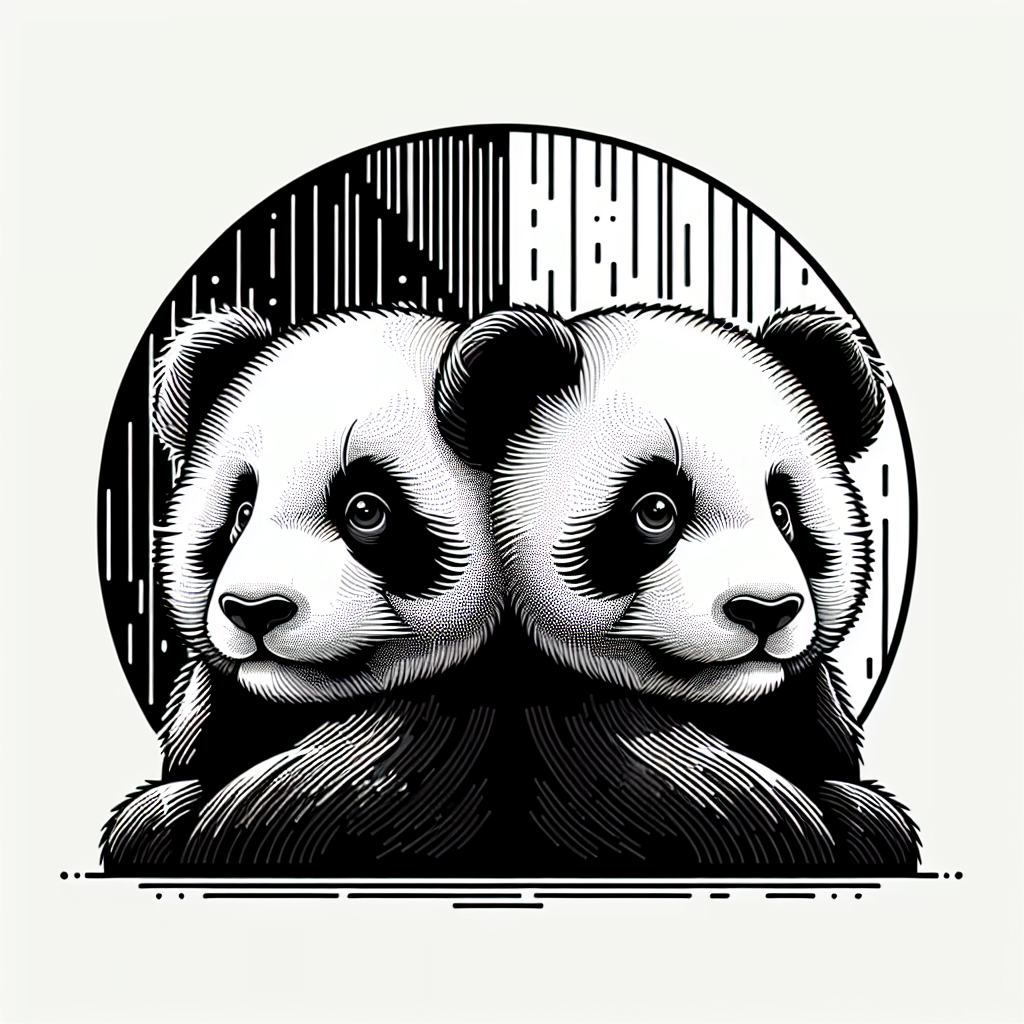 Those two panda cubs have black and white fur