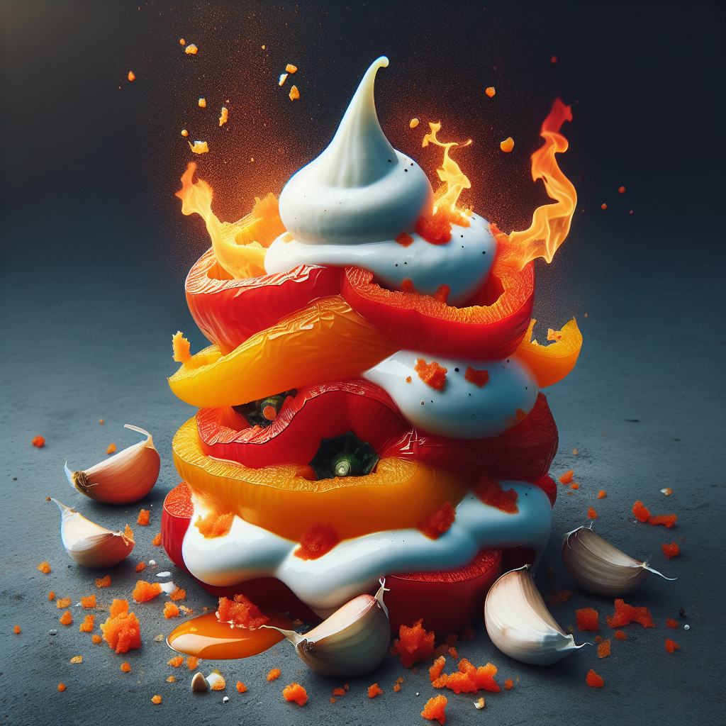 Ardei copti cu smantana si usturoi