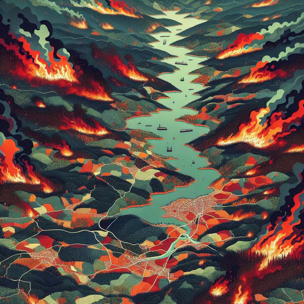 Peste 40 de incendii in nordul si centrul Portugaliei