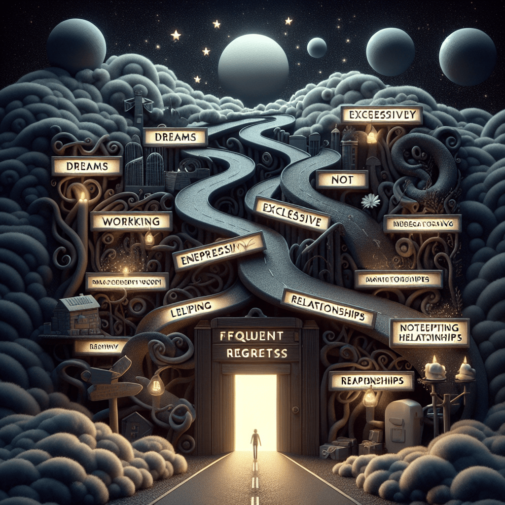 Cele mai frecvente regrete sunt neatingerea viselor munca excesiva neexprimarea sentimentelor mentinerea relatiilor neacceptarea fericirii