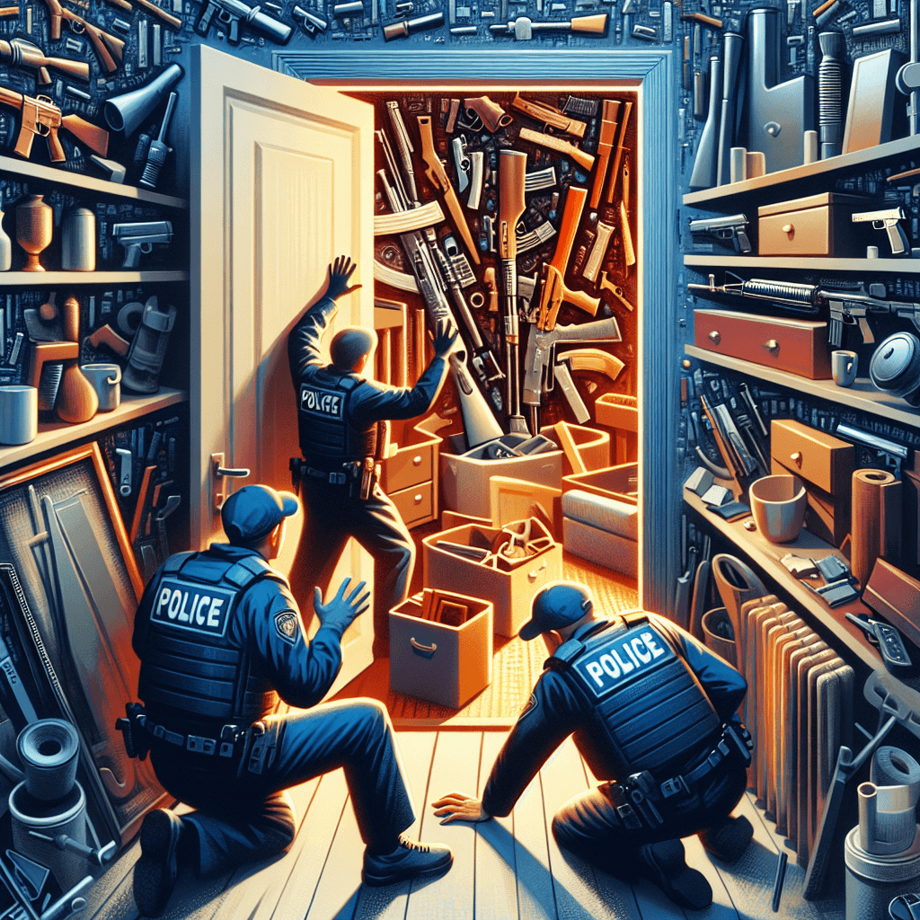 Politia descopera arsenal ilegal in locuinta sa