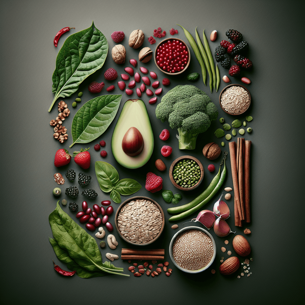 1. Legume cu frunze verzi 2. Nuci si seminte 3. Fructe de padure 4. Ovaz integral 5. Fasole si linte 6. Usturoi 7. Scortisoara 8. Peste gras 9. Quinoa 10. Avocado