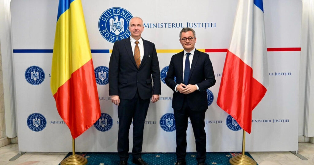 Ministrul Justitiei Radu Marinescu intoelnire cu omologul francez