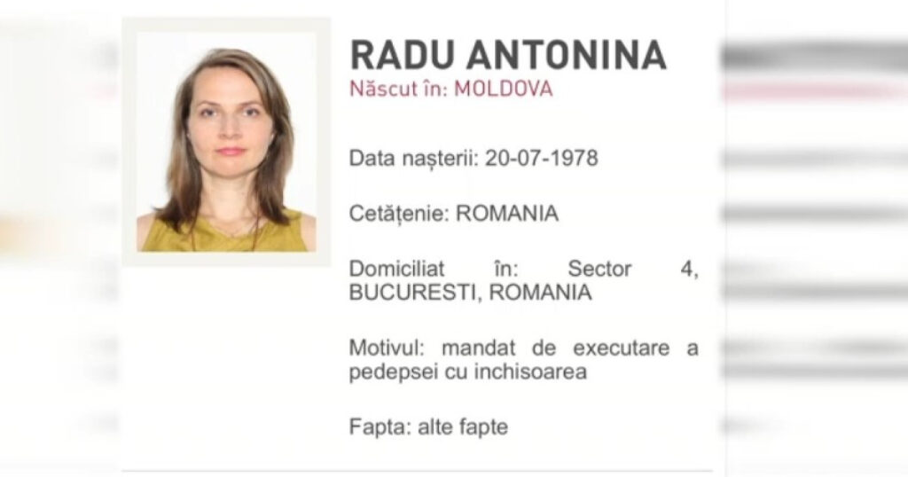 Ce se intampla cu Antonina Radu condamnata in dosarul Colectiv si fugita in Republica Moldova Anuntul