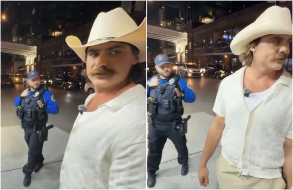 Momentul in care un cunoscut influencer este ridicat de politie dupa ce a parasit un restaurant de lux fara sa achite nota Imaginile care au scandalizat internetul Insulta oamenii si provoaca conflicte