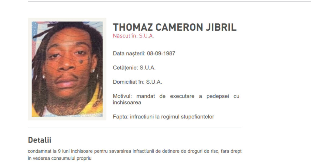 Poliția Română l-a pus pe lista de urmărire generală pe rapperul Wiz Khalifa, condamnat definitiv în țară după ce a... 1 Politia Romana l a pus pe lista de urmrire general pe rapperul Wiz Khalifa condamnat definitiv in tara dupa ce a
