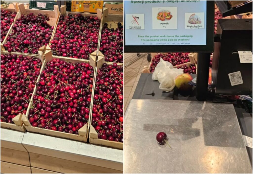 Un român a cumpărat o singură cireașă din supermarket. Care a fost prețul plătit la casă? 1 Un roman a cumparat o singura cireasa din supermarket Care a fost pretul platit la casa