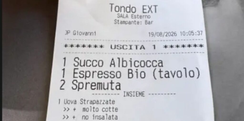 Ce s a intamplat cu o turista in Italia dupa ce a cerut oualele mai bine gatite la restaurant Mesajul socant de pe bonul fiscal A albit la fata