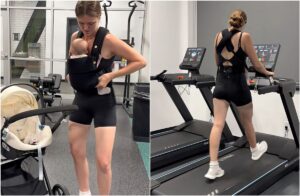 Este periculos sa folosesti banda de alergare cu bebelusul o influencerita criticata dupa ce si a dus copilul la sala video
