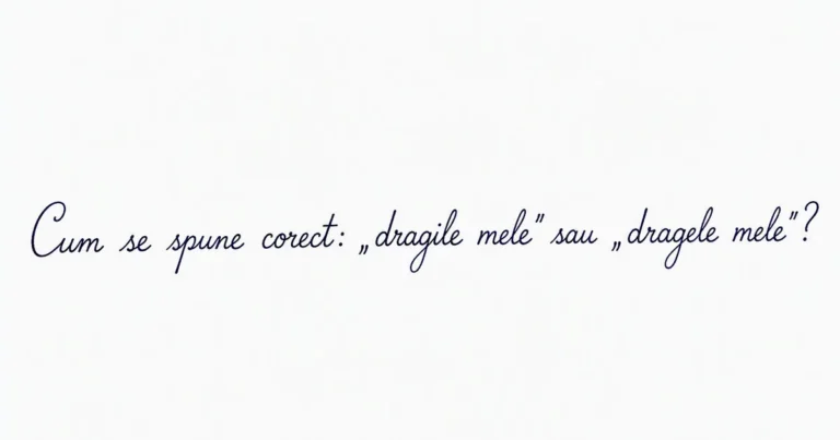 Care e forma corectă: „dragile mele” sau „dragele mele”?