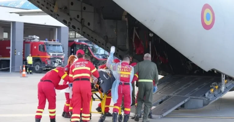 Pacient cu arsuri, transferat urgent în Belgia. Aeronava Spartan a decolat de la Otopeni