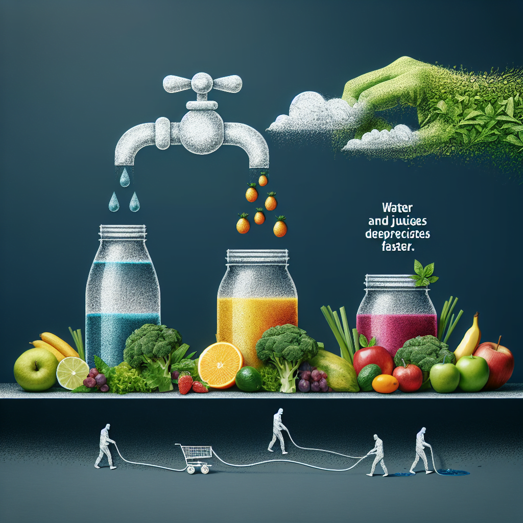 Apa si sucurile se depreciaza de trei ori mai repede