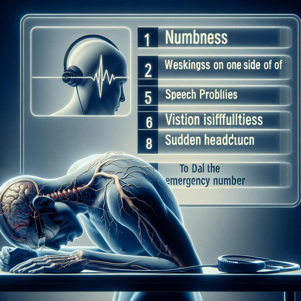 Primele simptome sunt amorțeală, slăbiciune pe o parte a corpului, dificultăți de vorbire, probleme de vedere, confuzie și durere de cap bruscă. Sună imediat la 112 pentru ajutor medical. 1 Primele simptome sunt amorteala slabiciune pe o parte a corpului dificultati de vorbire probleme de vedere confuzie si durere de cap brusca. Suna imediat la 112 pentru ajutor medical