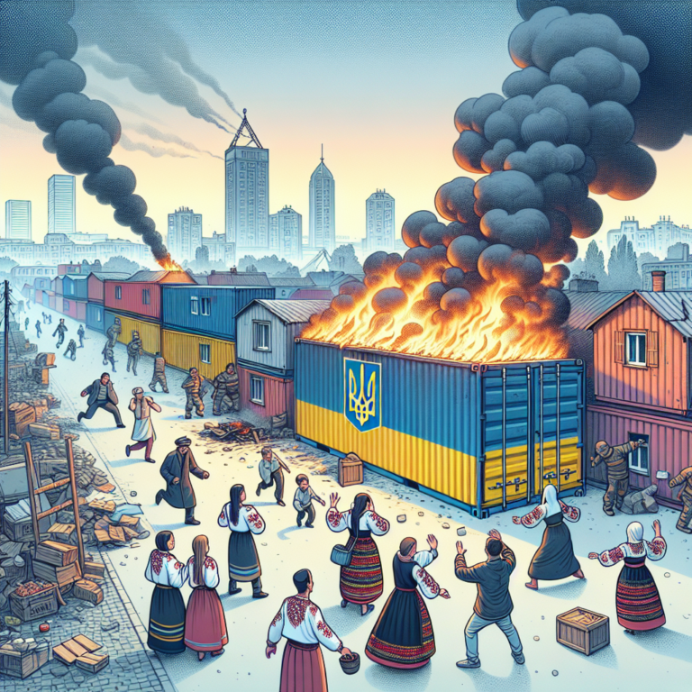 Bucuresti Incendiu la containere locuite de ucraineni – VIDEO