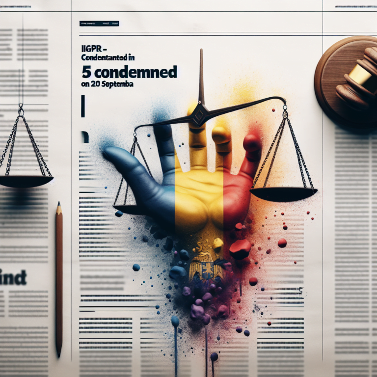 IGPR – 5 persoane condamnate in Romania pe 20 septembrie