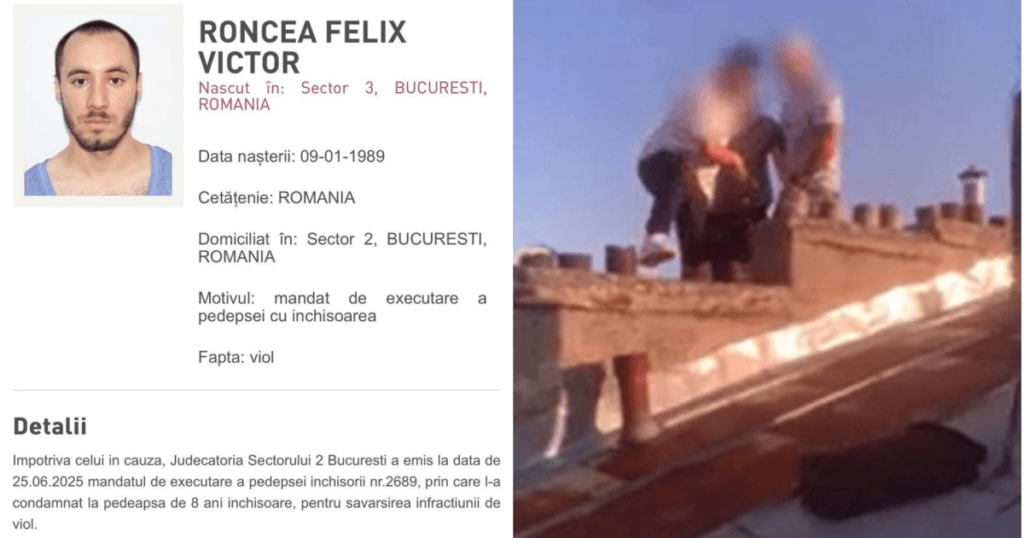 Barbat prins pe acoperis dat in urmrire naional